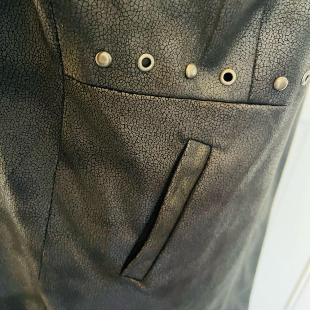 NEW INSIGHT TEXTURED FAUX LEATHER JACKET - Picture 8 of 13